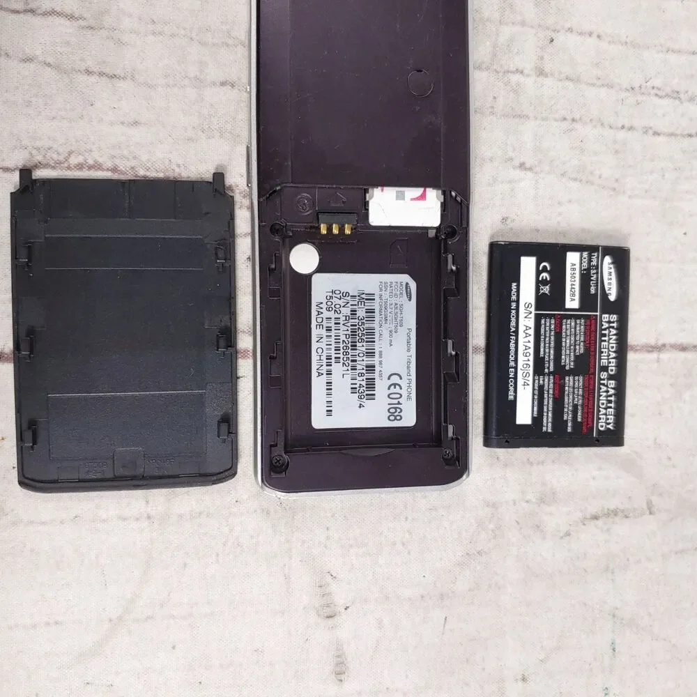 Samsung SGH-T509 - Cell Phone PURPLE / MAROON No Battery - Y2K T-Mobile - TESTED